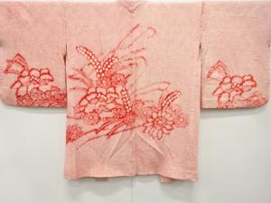 アンティーク　本総絞り　草花模様　長絵羽織